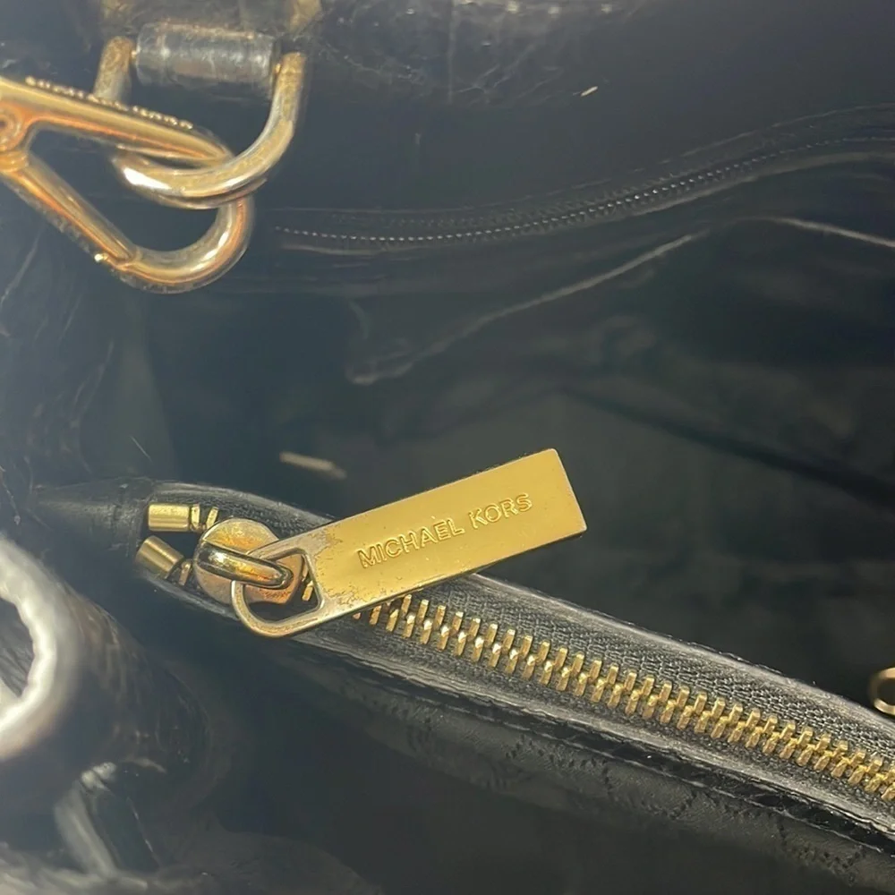 Michael Kors Dillon Large Croc Embossed Satchel